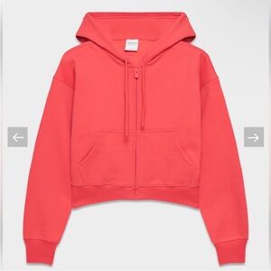 Aritzia red zip up small